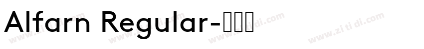 Alfarn Regular字体转换